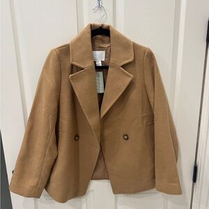 H&M Tan Double-Breasted Coat